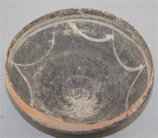 A Greek blackware bowl, c.2nd century BC, 17cm